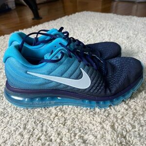 Nike Men's Air Max Gradient Teal and Navy Sneakers